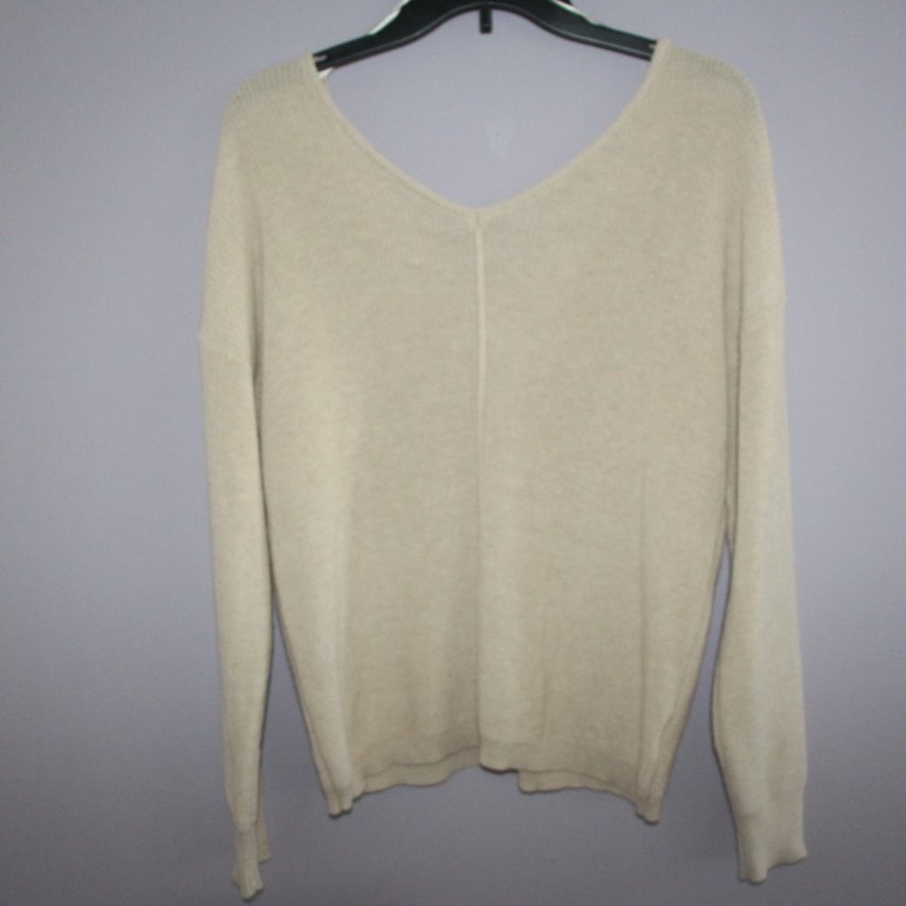 Tan buttoned up long sleeve sweater